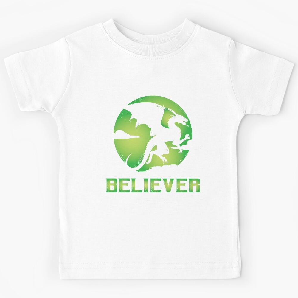 BELIEVER Dragon Fantasy Graphic Style Kids T-Shirt 100