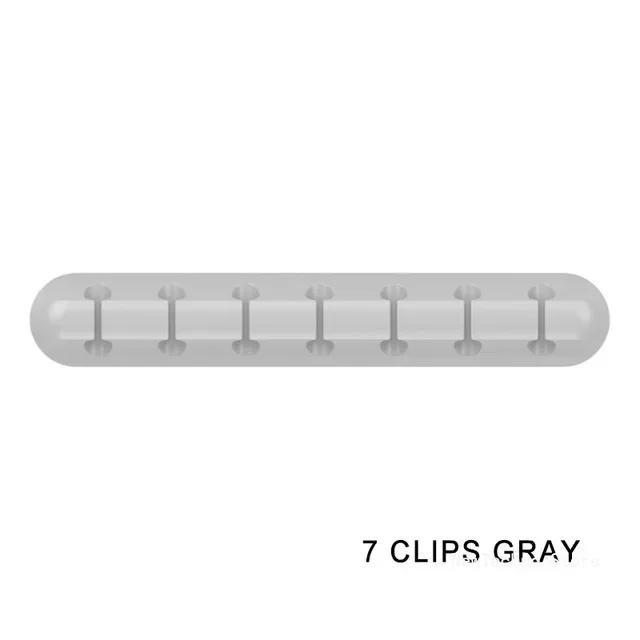Organiseur de câbles en silicone, enrouleur de câbles USB, organiseur de bureau, clips de rangement, support de câbles pour souris, casque, fil