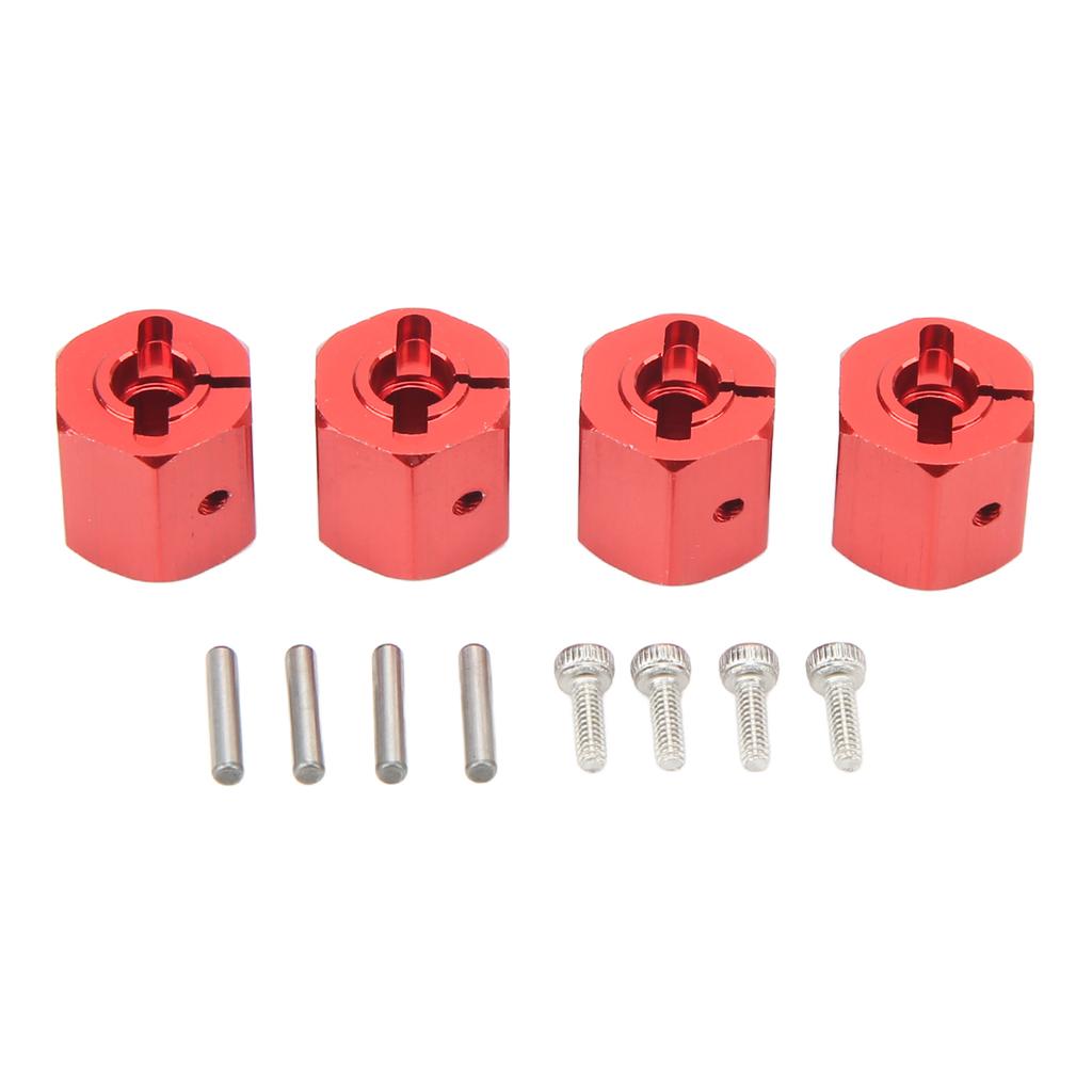 4PCS 12mm Hex Adapter Aluminum Alloy 12mm Wheel Hex Hub Drive Adapters for   SCX10 90046 for D90 1Celsius10 RC Car
