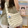 Korean version ins girl pleated cloud bag 2025 new lightweight and versatile bubble high-value commuter messenger bag