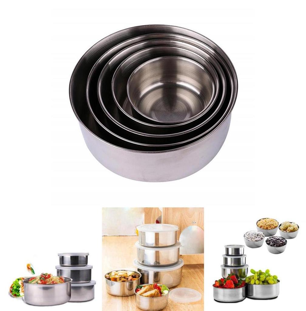 Versatile Stainless Steel Crisper Set With Sealed Lids For Long-lasting Freshness