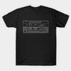 Men Black Print T-shirt 303 Line W No-Cut Transfer Paper Print Cotton Tshirt