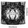 VIKAMA Astrology SunMoon Mandala Tapestry BohemianStyle Wall Hanging Suitable for Living Room or Bedroom Home Decor