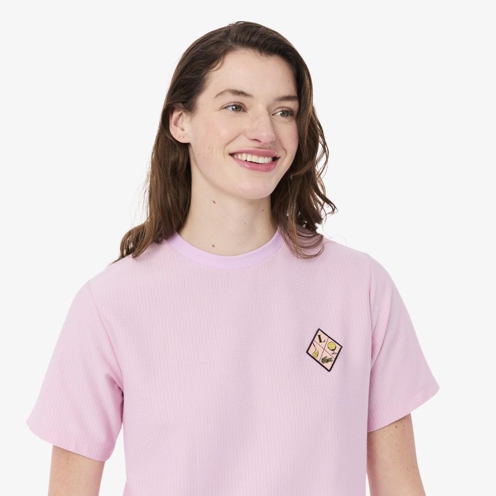 Lacoste Women's Golf Stripe T-Shirt TF0084-56G48Z
