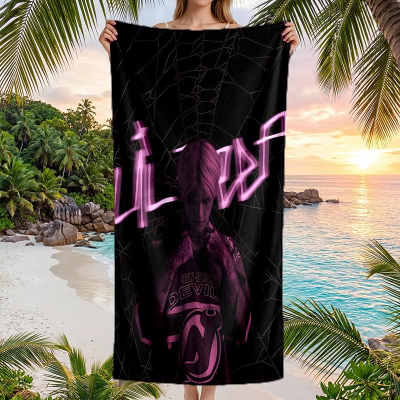 Neon Style Lil Peep Fashion Beach Towel: Ideal for Summer Adventures Soft, absorbent and quick drying suitable for swimming and bathing