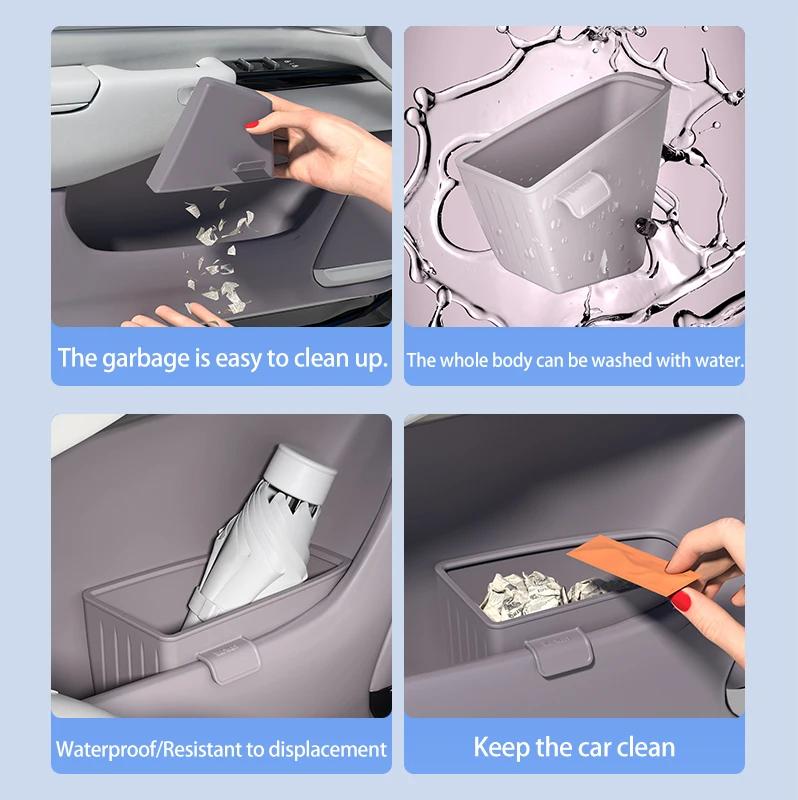 For ZEEKR 7X Silicone Storage Bucket Umbrella Storage Multi-functional Trash Can Car Interior Accessories
