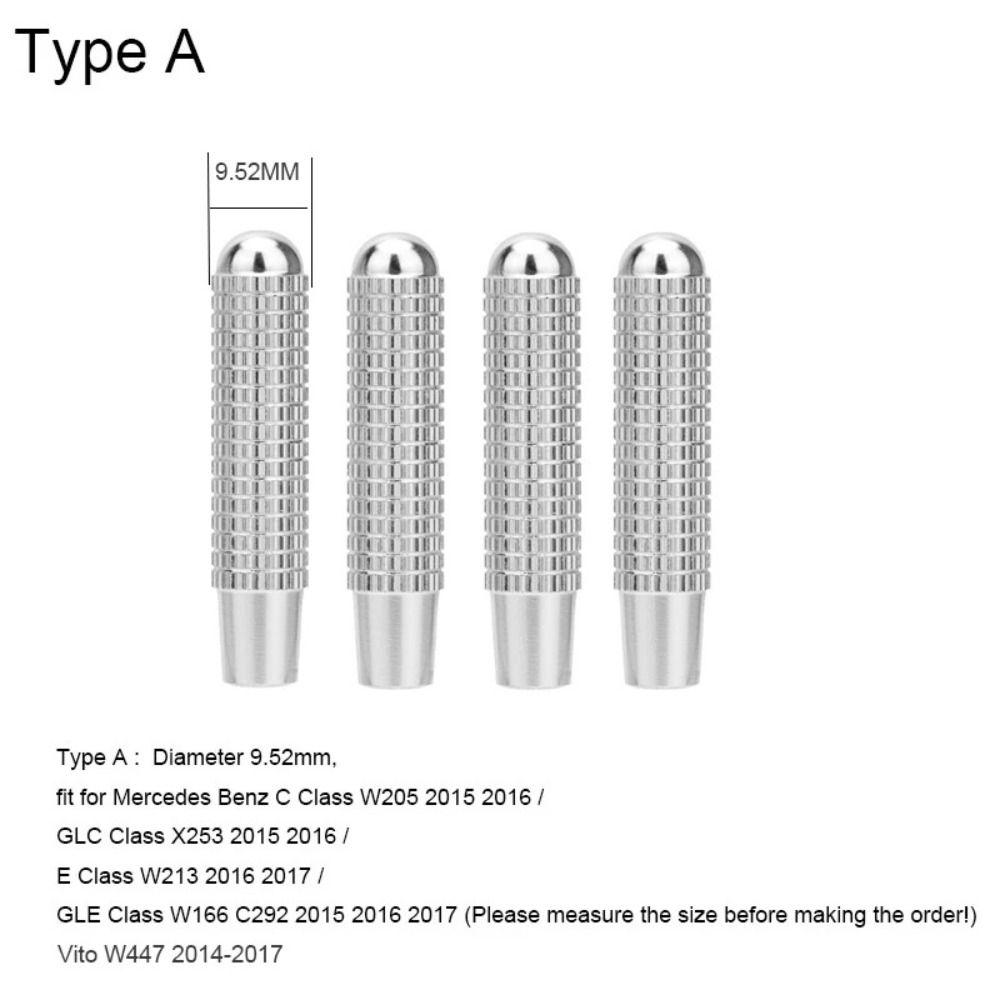 4pcs Aluminum Alloy Car Door Lock Pin for Mercedes Cla Gla C E Glc Gle Glk Class W176 W205 W213 X253