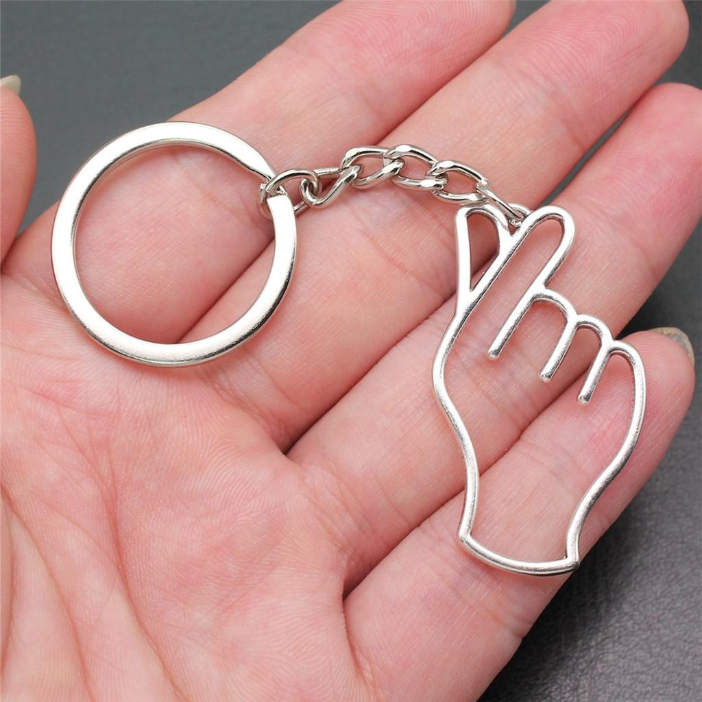 28mm Key Ring Couple Heart Love Minimalist Jewelry Components QY016