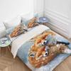 Fox Theme Three-Piece Quilt Cover 3D Digital Printing Bedding Set Bed Cover