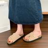 Height-increasing Thick-soled Slippers Women's Summer Large-size New with Skirt Retro Soft-soled Cool Slippers