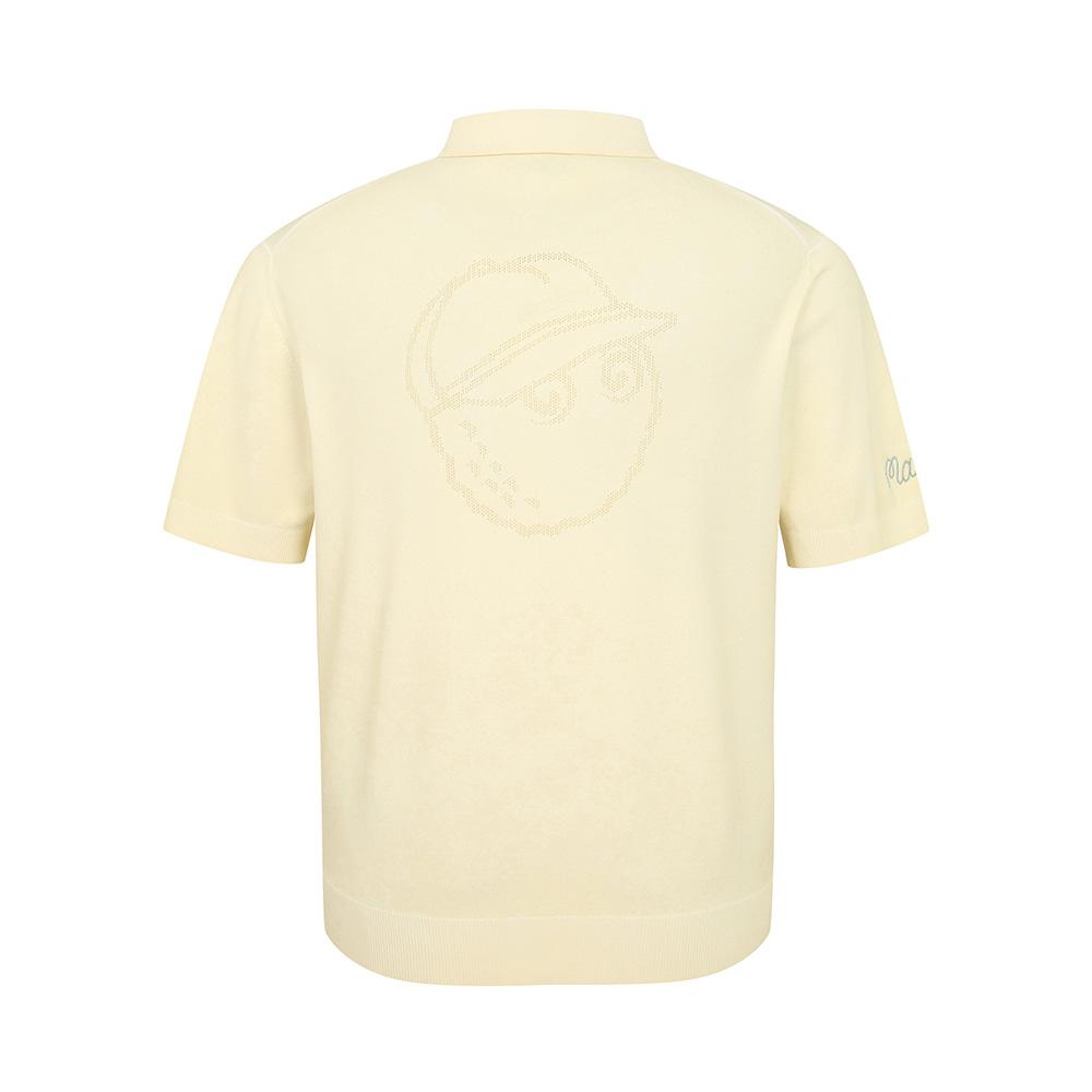 MALBON GOLF Cold-Dyed Short Sleeve Knit Yellow (Man)