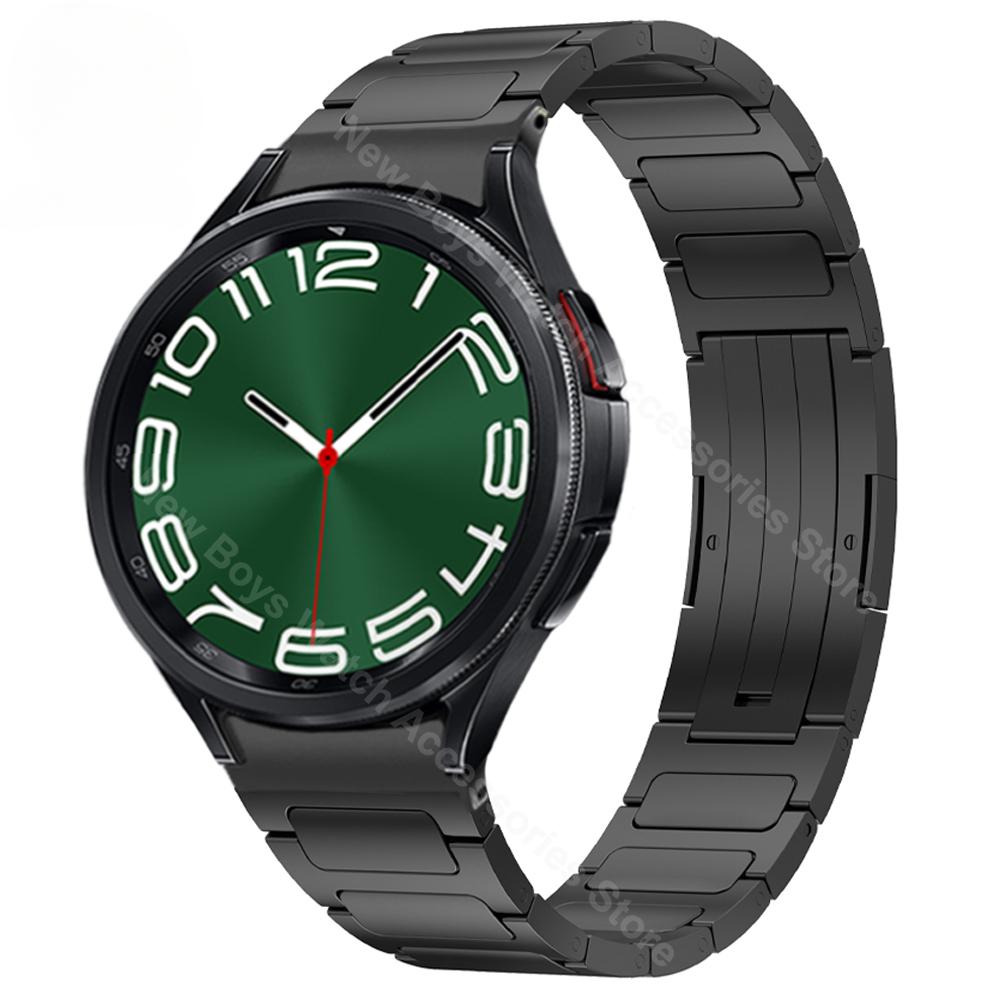 Titanium Business Strap for Samsung Galaxy Watch 4/6Classic 47 43 46 42mm Luxury Band 7 6 5 4 44mm 40 No Gaps Bracelet 5Pro 45mm