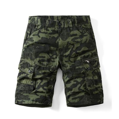 New Summer Men's Camouflage Cotton Cargo Shorts Fashion Multi-Pocket Casual Short Pants Loose Large Size Comfortable Shorts Men