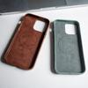 Luxury for Iphone15 Pro Max Magsafe Genuine Leather Cover Magnetic for Funda Iphone14Pro 13pro Full Coverage Carcasa Phone Coque