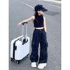 Girls Cargo Pants Summer Children Loose Workwear Trousers Kids Lightweight Spring Autumn Sweatpants Teenager Casual Clothing