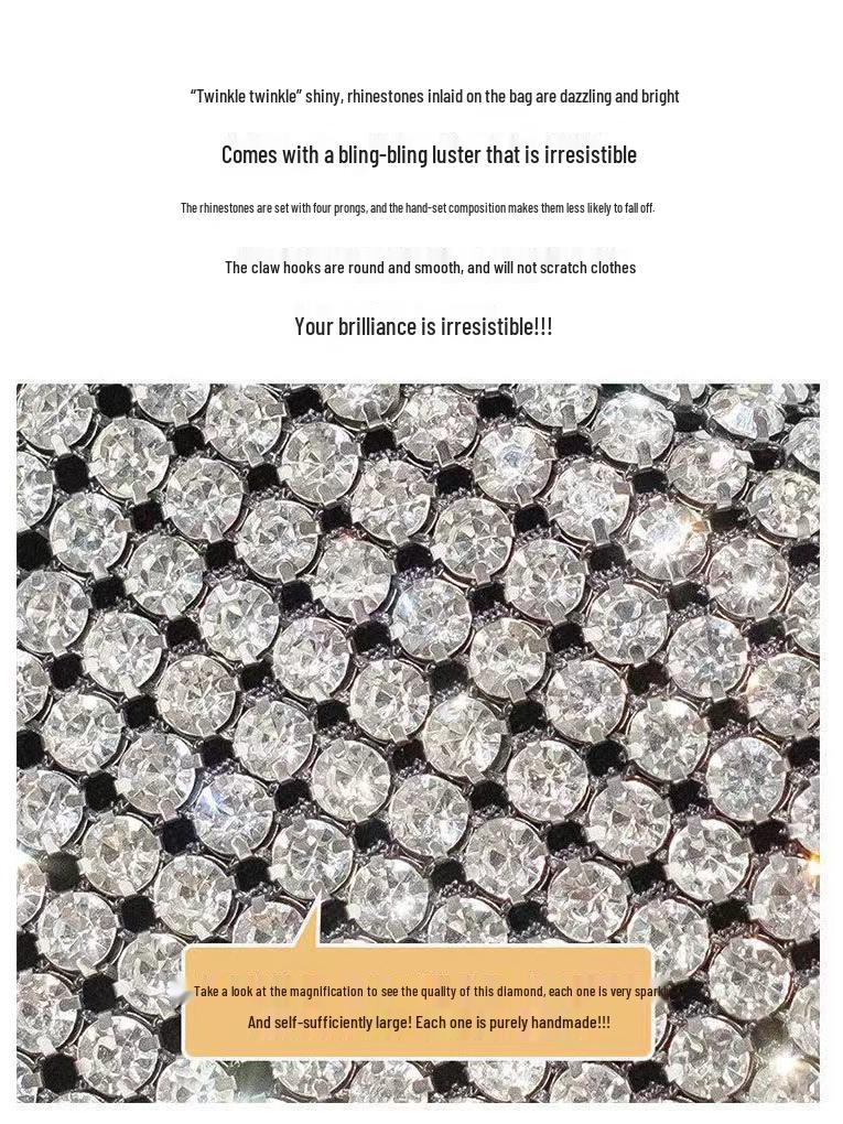 2024 Trendy Rhinestone Diamond Shoulder and Crossbody Bag for Influencers