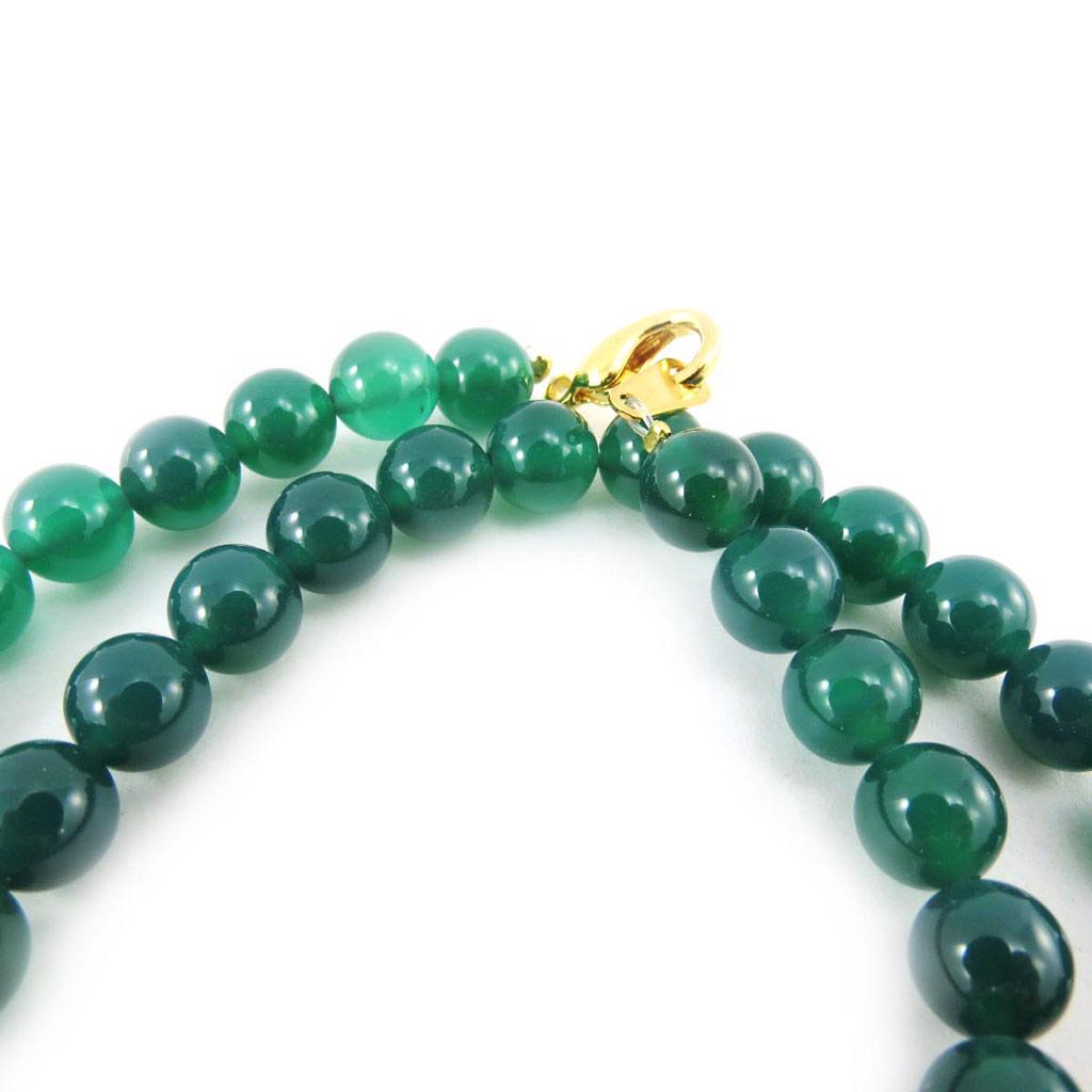 Les Trésors De Lily [J3538] - Green 'Mineralia' Designer Necklace 8 Mm