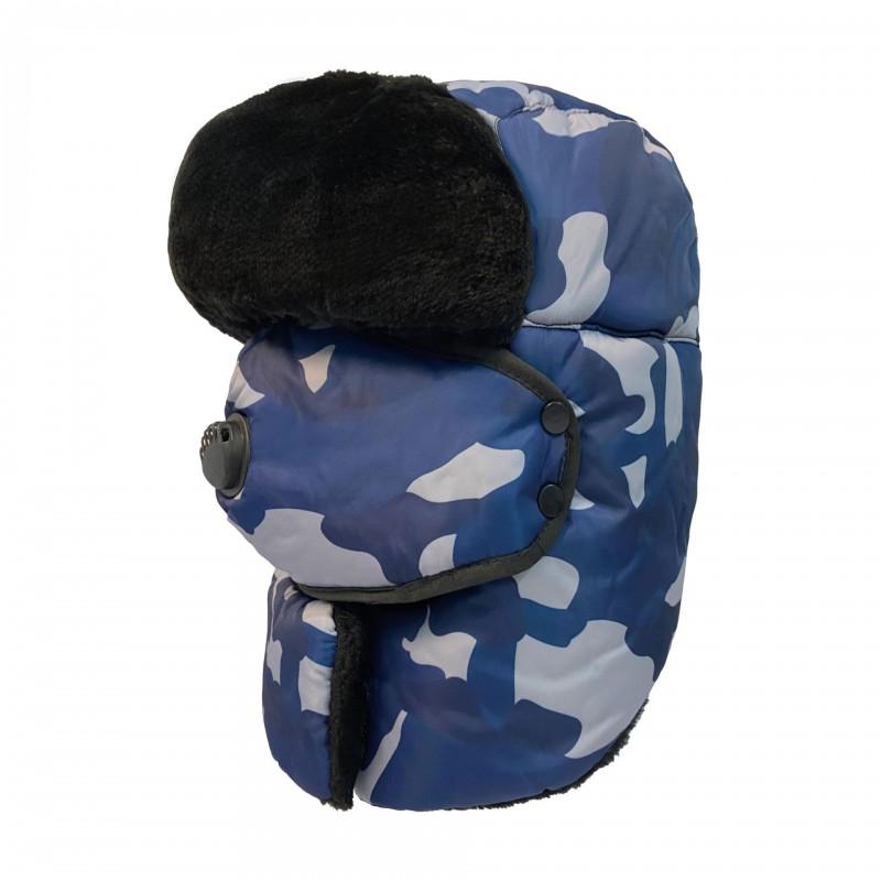Winter Windproof Unisex Fleece Lined Hat With Face Ear Coverage Cycling Outdoor Activities