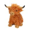 Simulation Highland Cow Plush Toy Lifelike Cute Soft Stuffed Animal Doll for Gifts Decoration 9.1in
