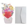 1 sett vakkert sammenleggbart miljøvennlig velsignelseskort Blomsterbukettform 3D-bursdagskort for venner