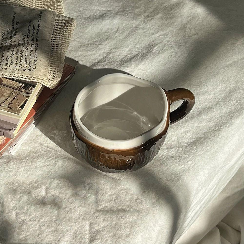 INS Creative Coffee Cup Irregular Imitation Coconut Shell Water Cup Coconut Ceramic Mug Household