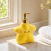 400ML Cartoon Star Soap Dispenser with Plastic Pump, Refillable Liquid Hand Soap Container, Empty Shower Gel Lotion Bottle for Bathroom