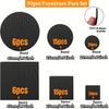 12/180pcs Seat Furniture Silent Pads Table Chair Foot Protection Multi-functional Sticky Mat Set Anti-Slip Home Floor Protector