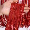 1m-4m Laser Rain Tinsel Door Curtain for Weddings, Christmas, and Birthday Party Decoration.