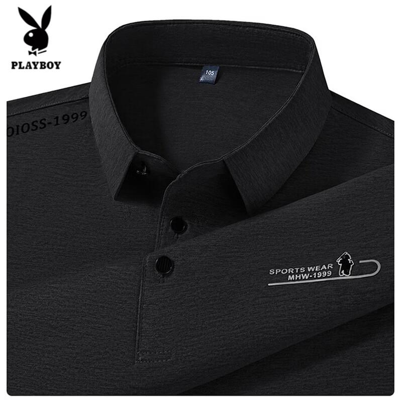 PLAYBOY Men s Summer Ice Silk Polo Shirt L