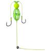 1PC Iseni Fluorescent Hook Flexible Bait Reverse Bottom Fishing Line Set Bait Cage Line Double Hook Return Bottom Buoyancy Ball Set