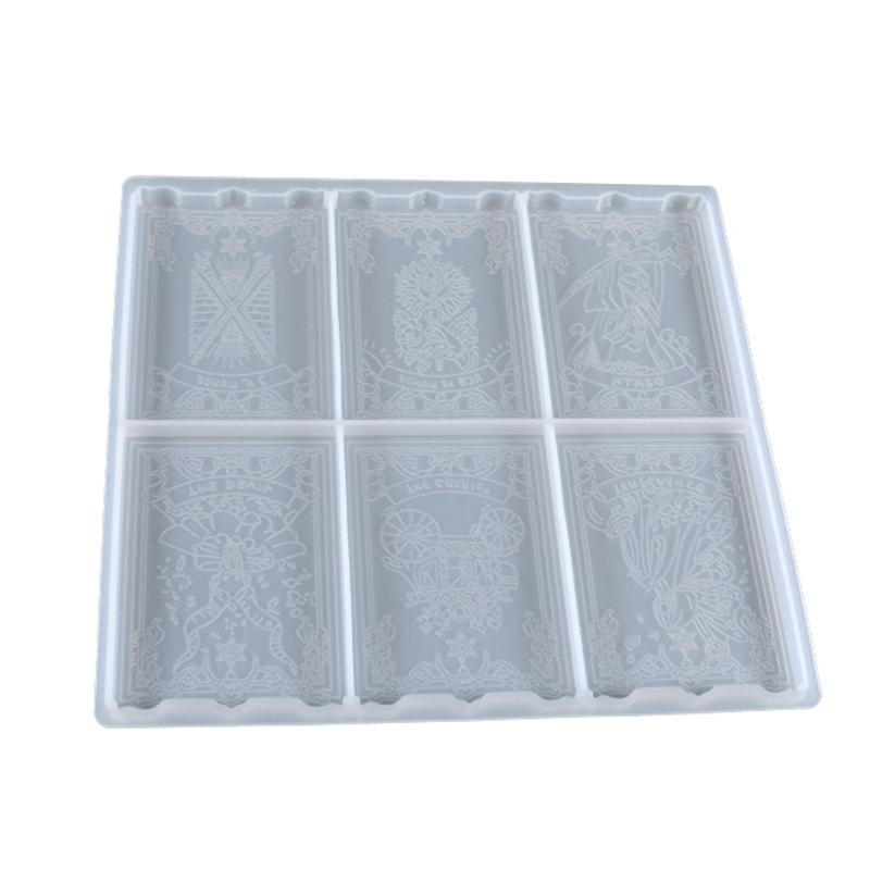 6 Sheets/24 Sheets Taluo Card Silicone Molds for Resin Casting Epoxy Molds for DIY Personalized Taluo Card Games Jewelry