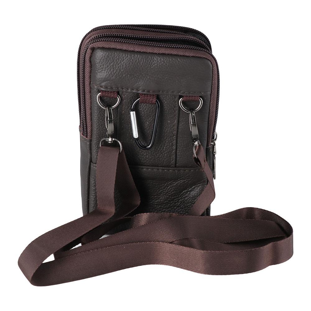 Pu Leather Classic Wallet Pouch Phone Cover Business Leather Fanny Waist Bag Phone Bag Phone Holder