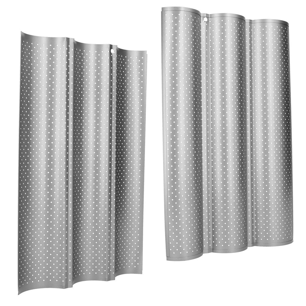 Nepřilnavý MultiGrooves Waves Francouzský chléb Forma na pečení bagety Plech na pečení Forma Kuchyňský nástroj