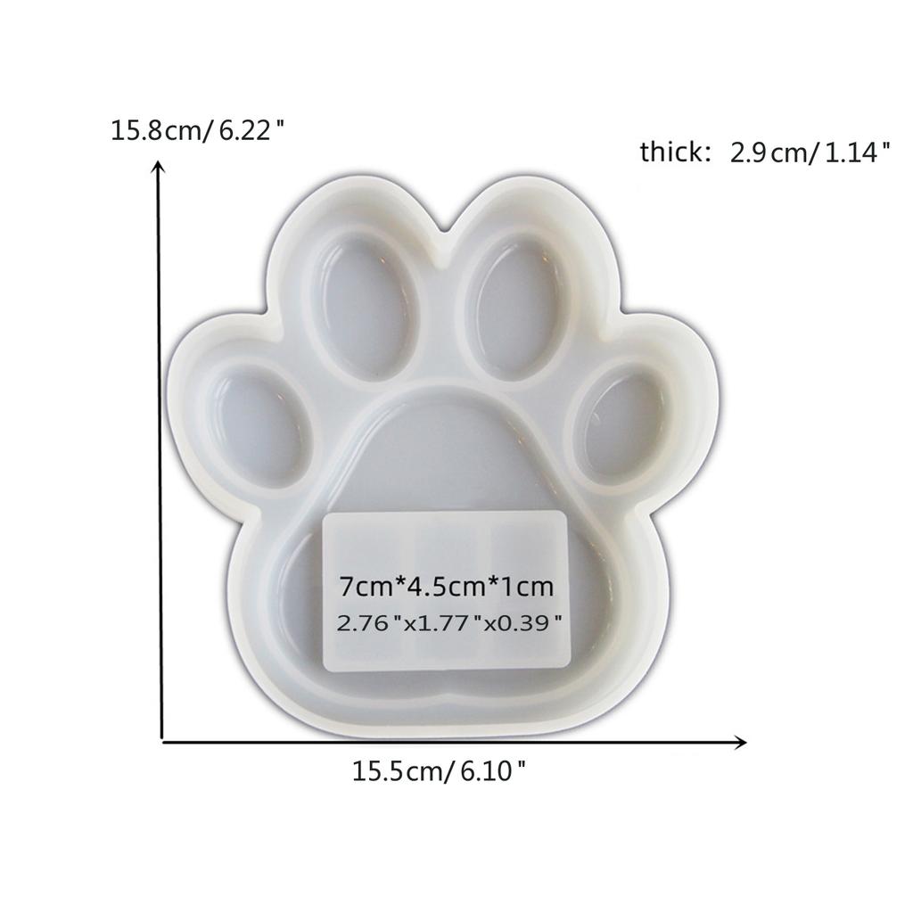 Personalized Pet Frame Mold Practical Pet Pawprint Shaped Mold for DIY Projects
