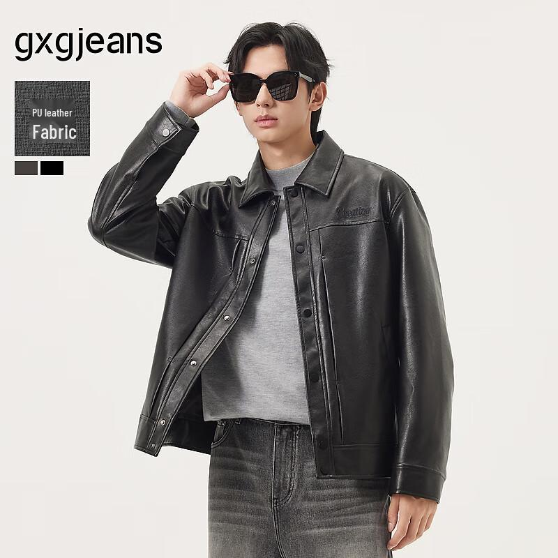 

GXG.Jeans Men s Retro PU Leather Jacket L