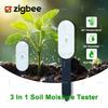 Tuya Smart Life Zigbee Soil Moisture Tester Temperature Hygrometer Meter Soil Sensor For Home Garden Automation Irrigation Z2M