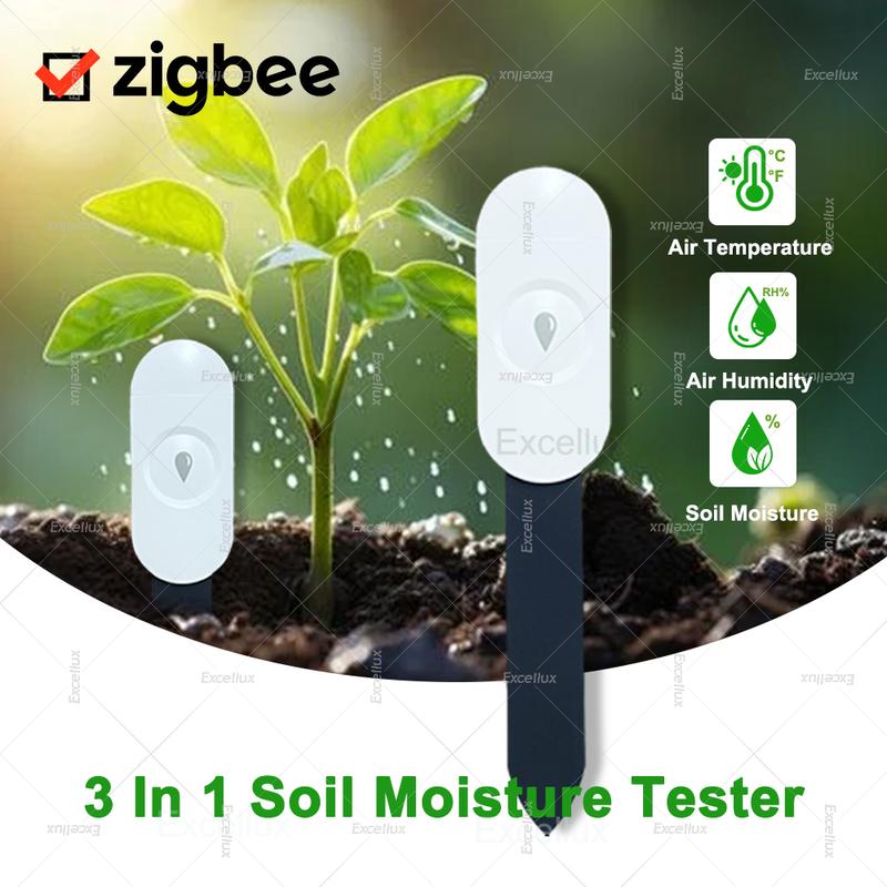 Tuya Smart Life Zigbee Soil Moisture Tester Temperature Hygrometer Meter Soil Sensor For Home Garden Automation Irrigation Z2M