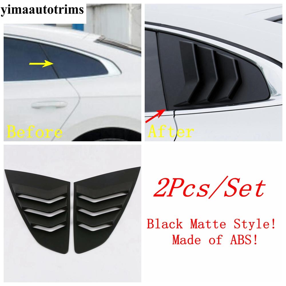 Rear Side Window Louver Shutter Air Vent Sun Shades Panel Cover Trim Carbon Fiber Accessories For Volkswagen Arteon 2018 - 2024