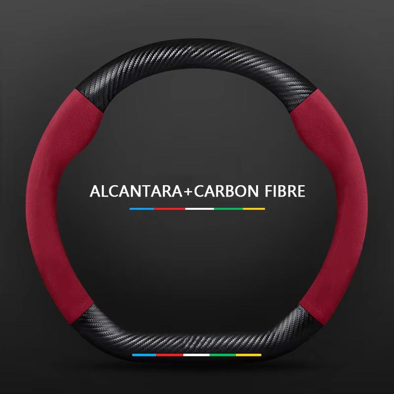 Car Suede Anti-Slip Steering Wheel Cover For Volkswagen Passat Golf 5 GTI Beetle Tiguan Touareg Polo T-ROC T-Cross Magotan Jeeta