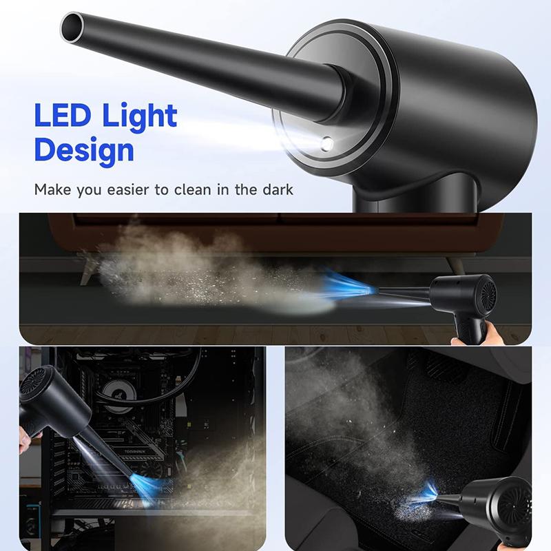 Electric Wireless Air Duster Compressed Air Blower Gun 51000RPM Type-C Air Duster For Computer Keyboard PC Clean Gadget Blower