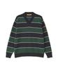 AVIREX V-NECK BORDER KNIT M 120 Navy 783-4240006