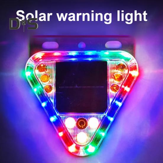Trekantet solcellevarsellys Moduser Justerbar Vanntett Supersterkt LED Blinkende Lampe Kjøretøy Tilhenger Lastebil Bakblinklys Sikkerhetsvarsellys