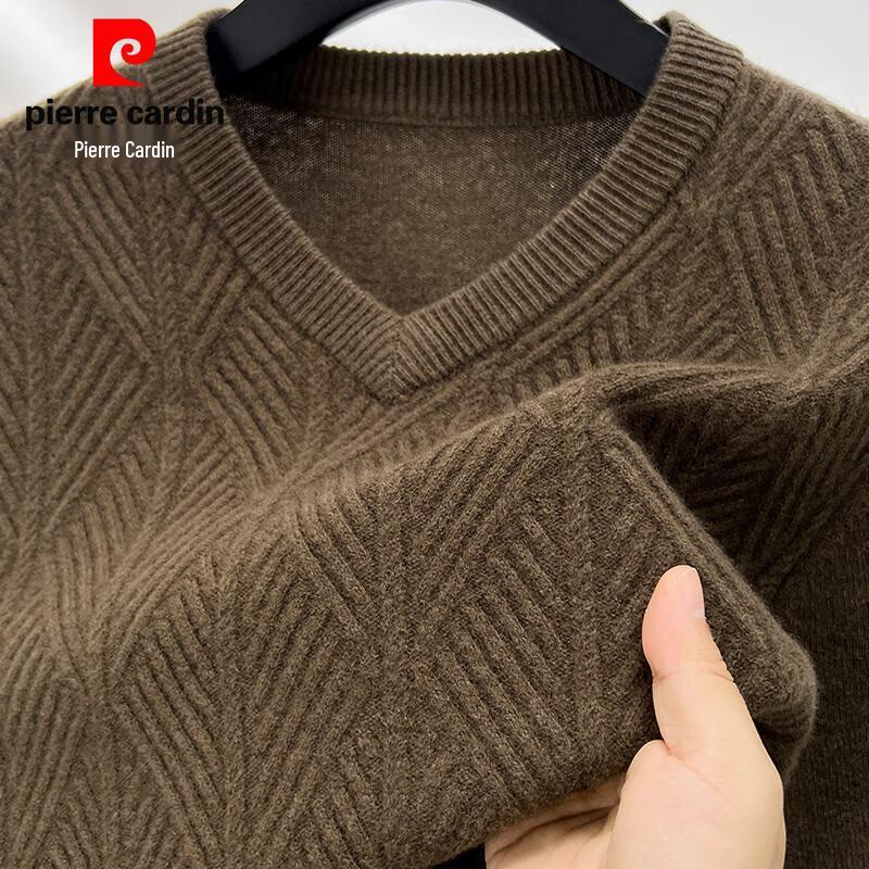 

Мужской свитер Pierre Cardin из 100% шерсти с V-образным вырезом, однотонный 3XL
