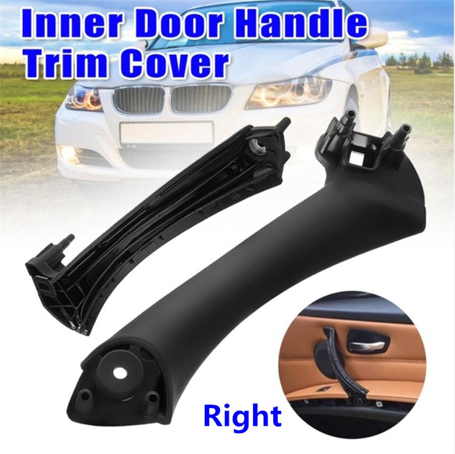 For BMW E90 3-Series Sedan Right Inner Door Panel Handle Pull Trim Cover / Black 5141 7230 850