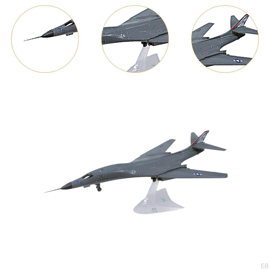 1/144 Diecast Alloy Aircraft Model with Stand, Decorative Plane for Home and Cafe