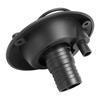 Trailer Water Fill Inlet Replacement with Round Flange, Hose Barb Fitting and Tethered Cap for Motorhome Boat Service