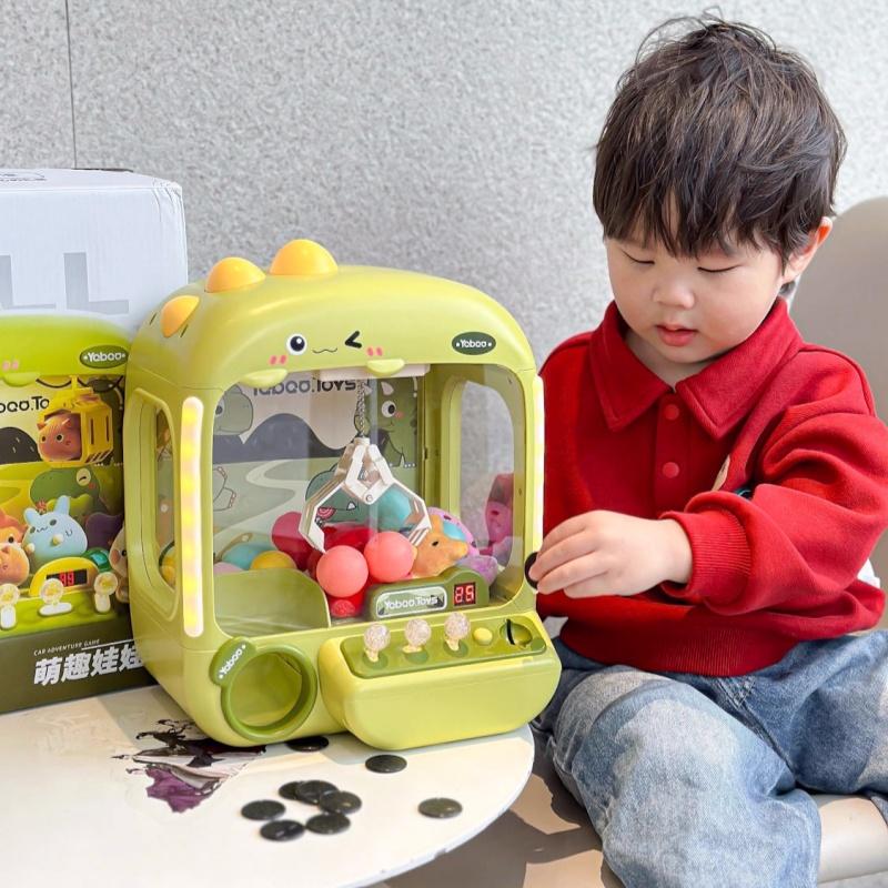 Clip Dolls Machine Unicorn Rabbit Dinosaur Children Coin Operated Play Game Mini Claw Crane Machine Kids Birthday Christmas Gift