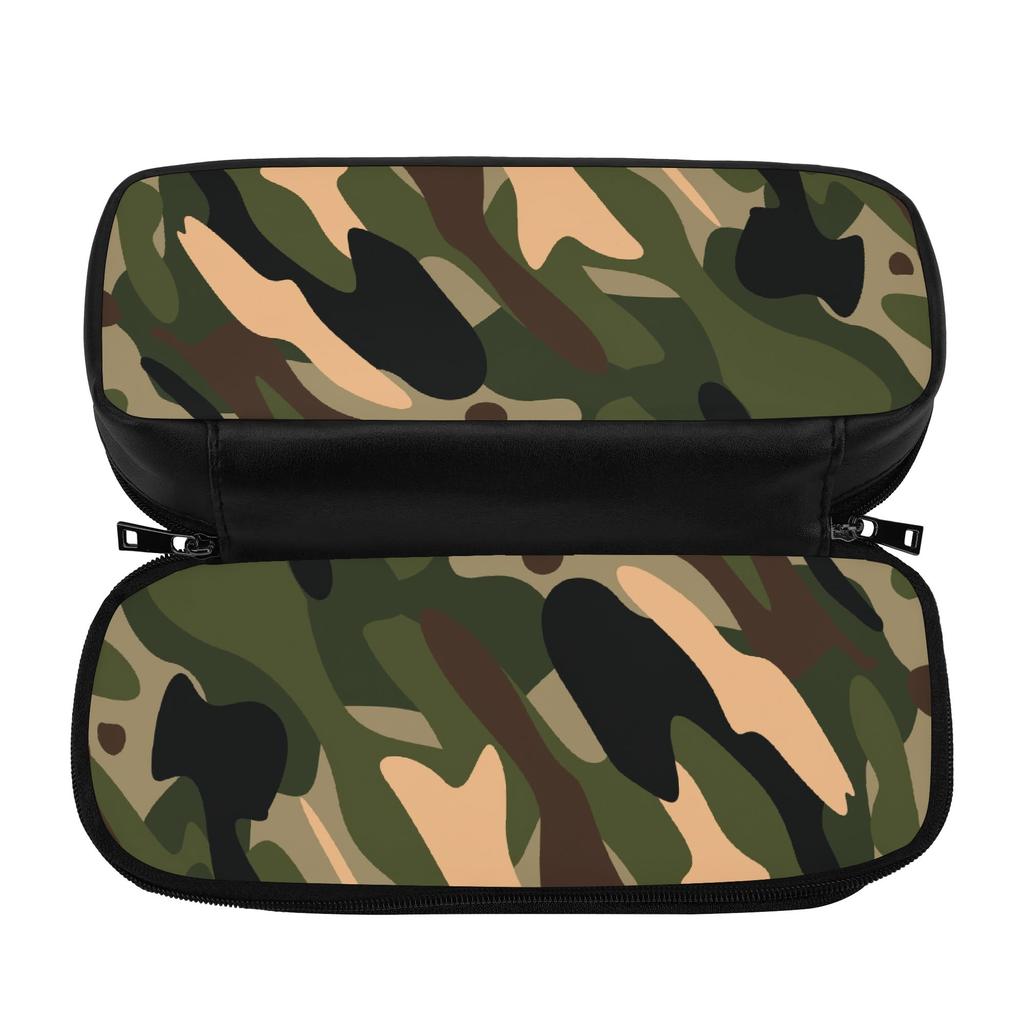 Faux Leather Portable Pencil Holder with Elastic Pen Loops for Campus Office and Travel for Pens Pencils and Small Items