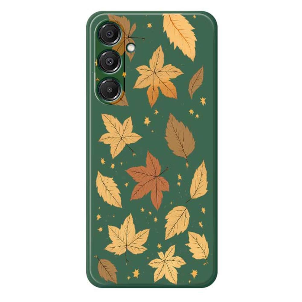 For Samsung Galaxy A16 5G/4G Case Maple Leaves Pattern Printing Straight Edge TPU Phone Back Cover