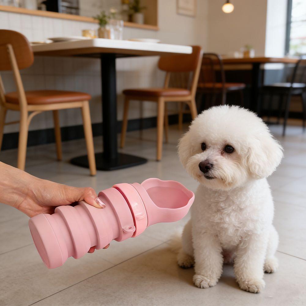 Leak-proof Dog Water Cup Silicone Cat Water Bottle Pet Water Feeder Pet Water Dispenser  Travel